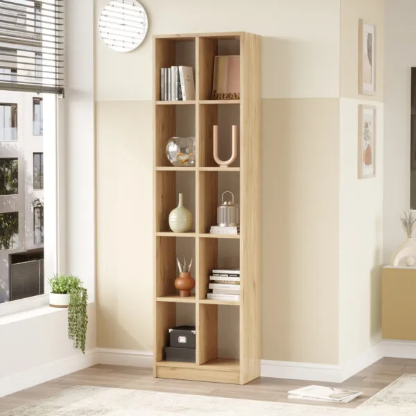 Bibliothèque 10 cases moderne 51×25×180 cm