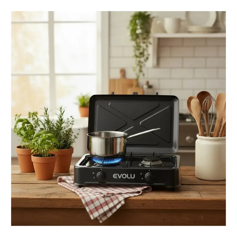 Réchaud à gaz Evolu 2 feux – Noir