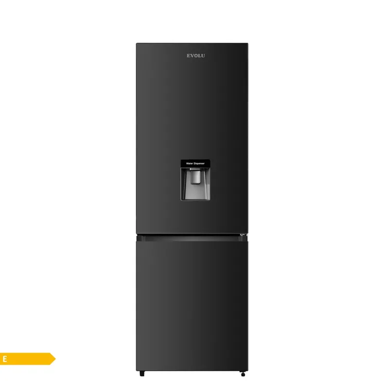 Réfrigérateur combiné 304 L avec distributeur d'eau intégré – Noir