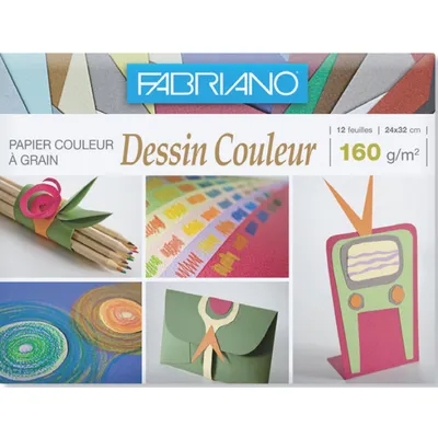 Papier dessin couleur 160 g 24×32 cm – Fabriano