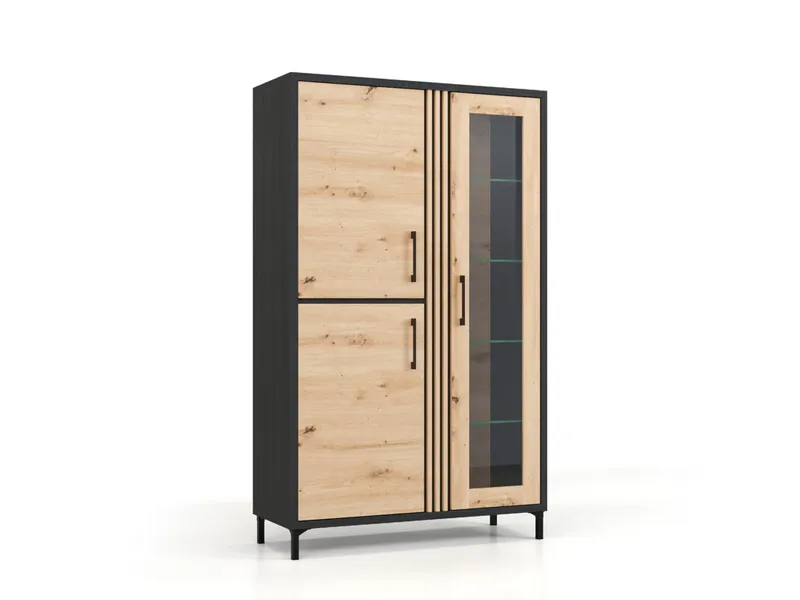 Vitrine 3 portes en verre – Buffet vitré pour salon ou salle à manger – BERNI-VITRINE
