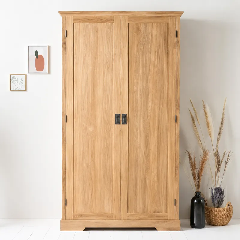 Armoire Malina SHBR32_1012_NC 2 portes bois teak