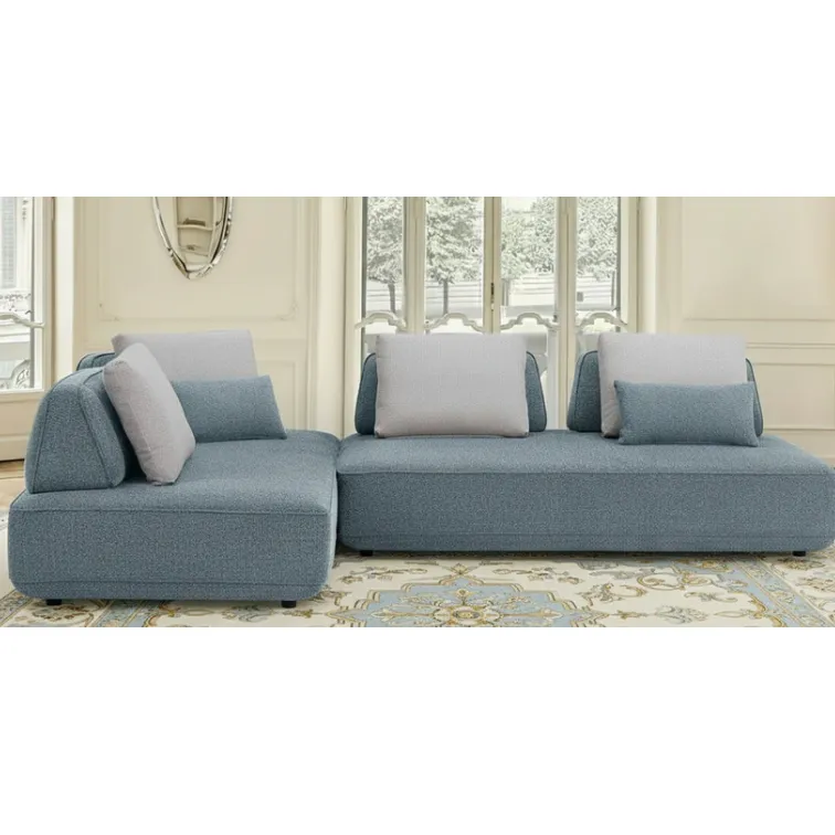 Canapé d'angle Milan Bleu 316×204 cm