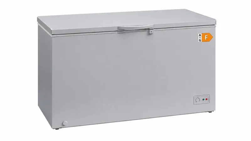 Congélateur coffre 435 litres – coloris gris