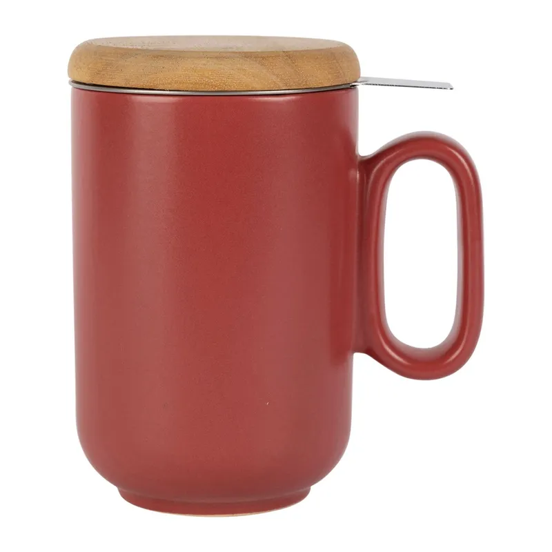 Tisaniere baltik gres rouge mat 0,5L filtre inox