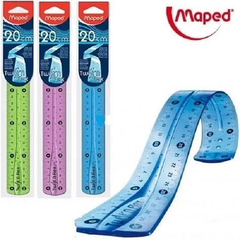 Lot de Regles plates 20 cm coloris assortis TWIST ‘N FLEX