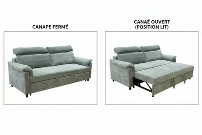Salon clic-clac convertible 220 cm – CLIC-5360