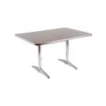 Table en aluminium rouge 120×60×70 cm