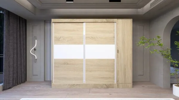 Armoire Orman blanc et sonoma 265×220×60 cm