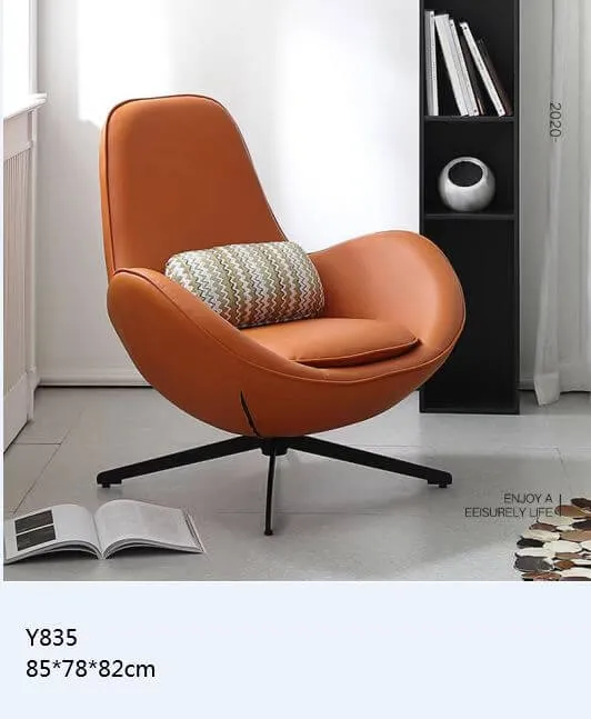 Fauteuil Cocon rotatif orange