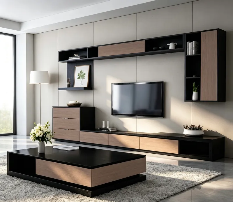 Meuble TV avec 3 tiroirs