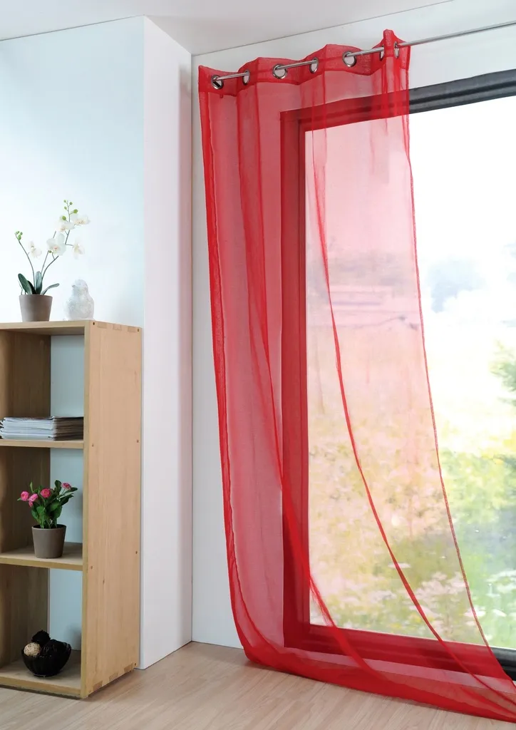 Voile monna 135X260 rouge - 100% pe