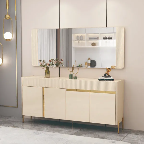 Bahut Beige Doré – 180 × 40 × 70 cm