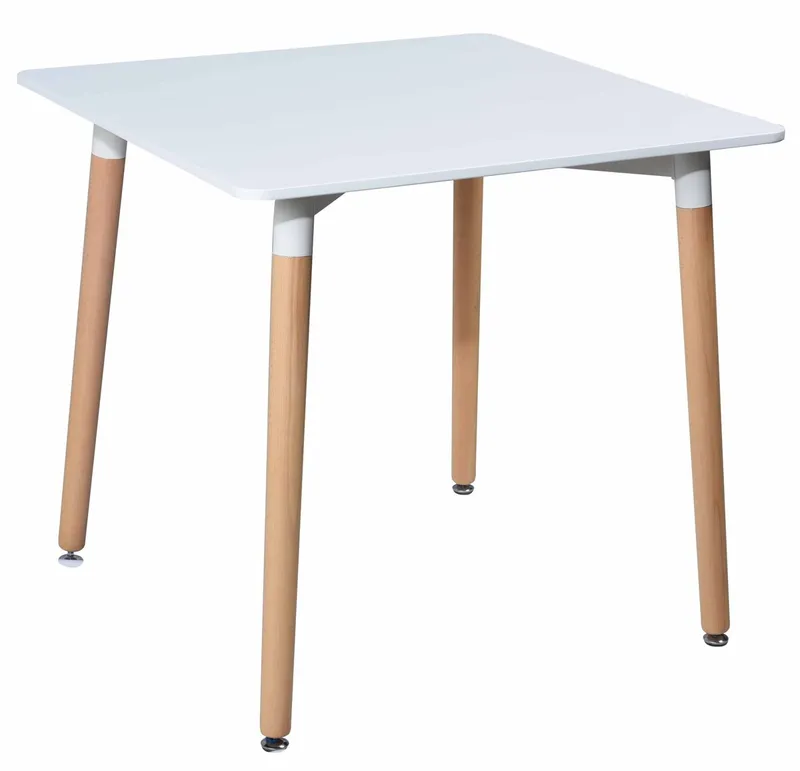 Table à manger carrée blanche 80 x 80 cm