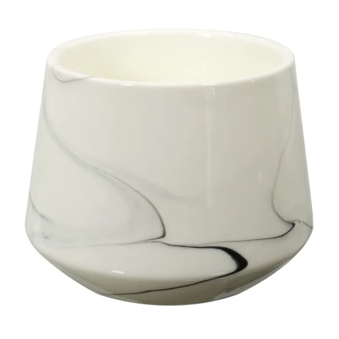 Bougie parfumee marbree blanche H13.5CM M12