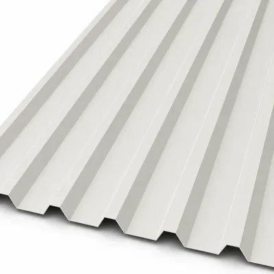 Tole Nervuree Acier 75/100 35Μ Gris PIERRE/BLANC Pur (9002) 5M50