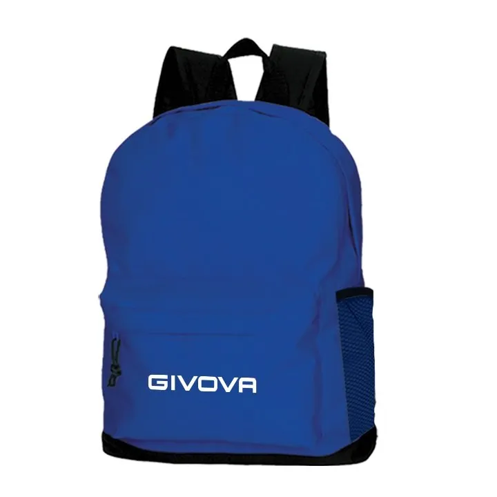 Sac à dos scolaire Givova bleu, 40×32×17 cm, nylon 600D