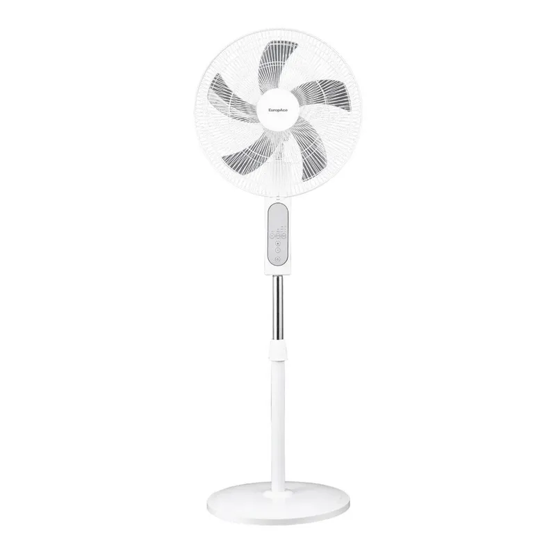 Ventilateur sur pied 45 cm avec télécommande, blanc