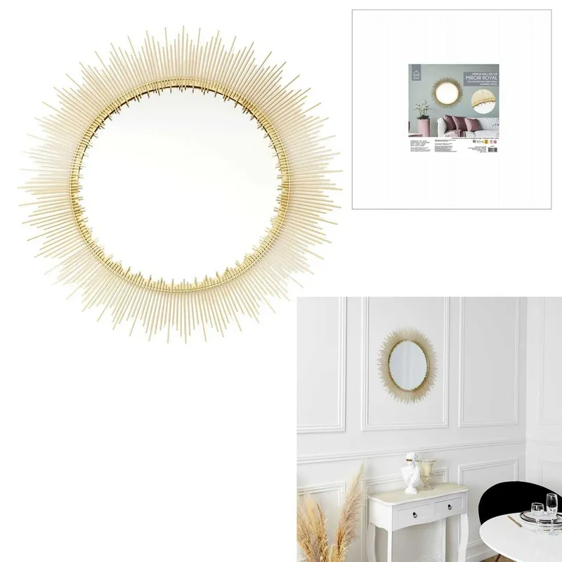 Miroir mural soleil D60CM
