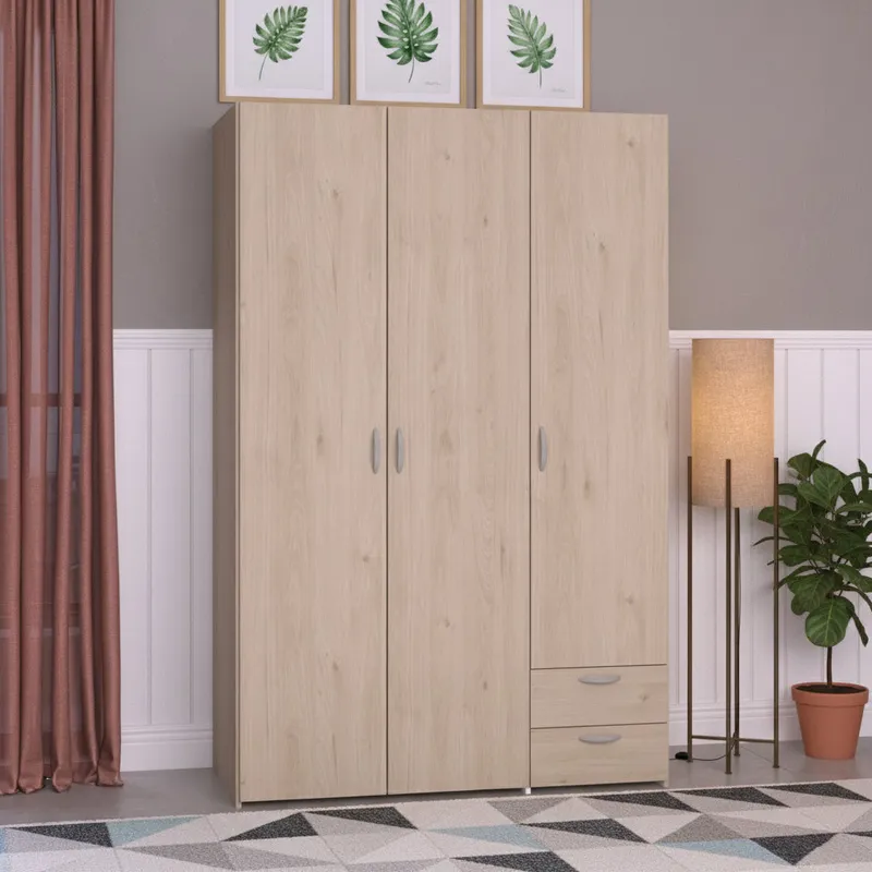 Armoire 3 portes Daily décor chêne