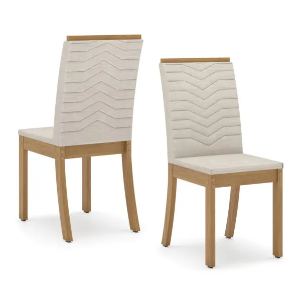 Chaise en bois Isa beige 41,5×95,5×55 cm