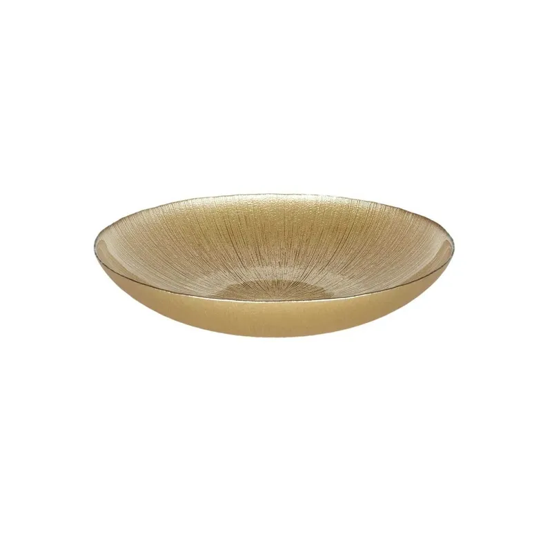 Saladier en verre D30CM dore