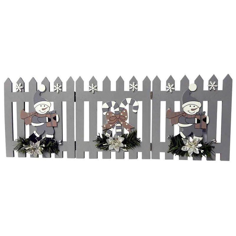 Barrière décorative pour sapin de Noël – coloris gris