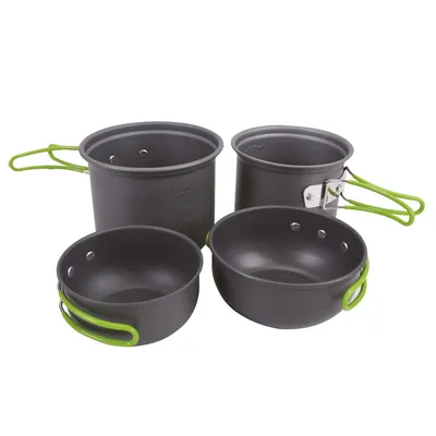 Popotte de randonnée 4 pièces – Kit de cuisine portable pour camping et bivouac