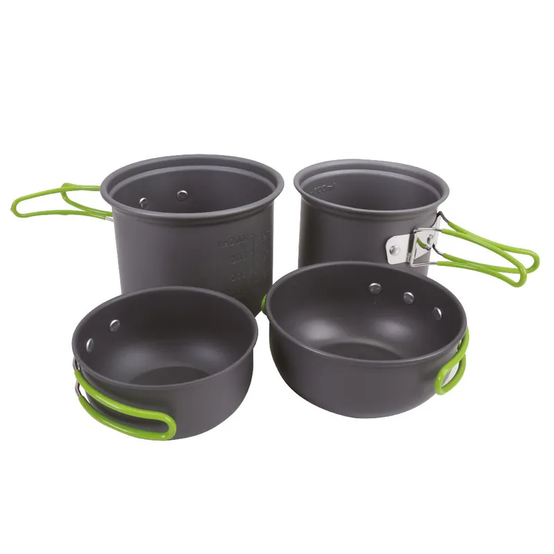 Popotte de randonnée 4 pièces – Kit de cuisine portable pour camping et bivouac