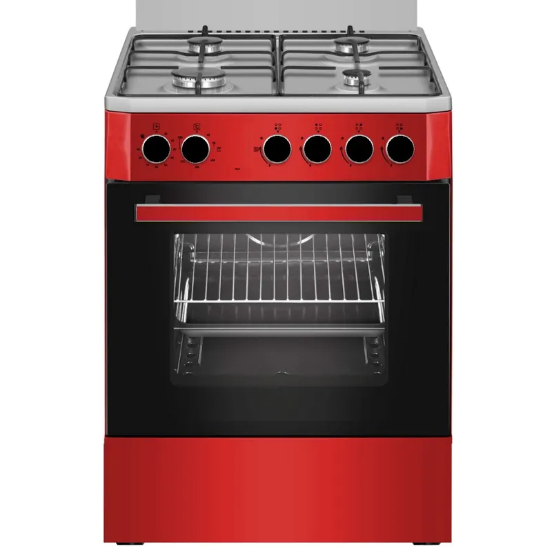 Gazinière 4 feux Fiesta four électrique Rouge