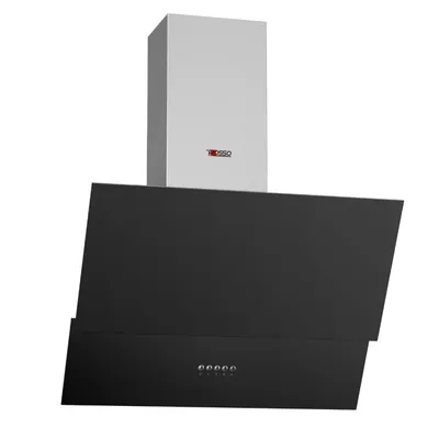 Hotte inclinée Derosso DR-HOT60-VN 60 cm verre noir filtre charbon