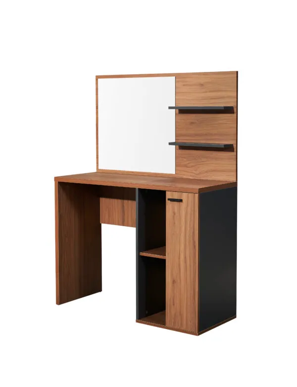 Coiffeuse DZ36A bois et noir 100×39,8×136 cm