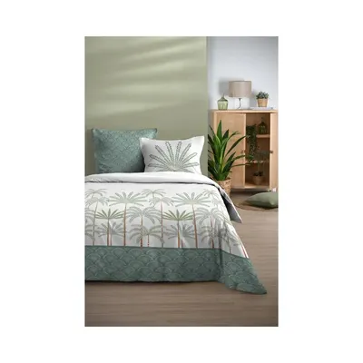 Parure housse de couette morphea vert 260X240