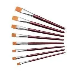 Pinceau brosse n°16 poils synthétiques manche court
