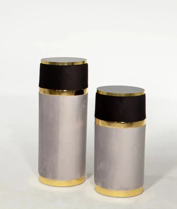 Lot de 2 vases Bella gris