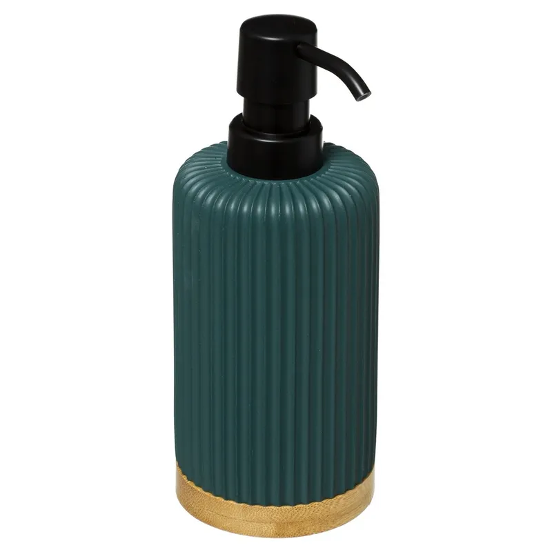 Distributeur savon modern 7.2X18.8CM pr bambou petrole