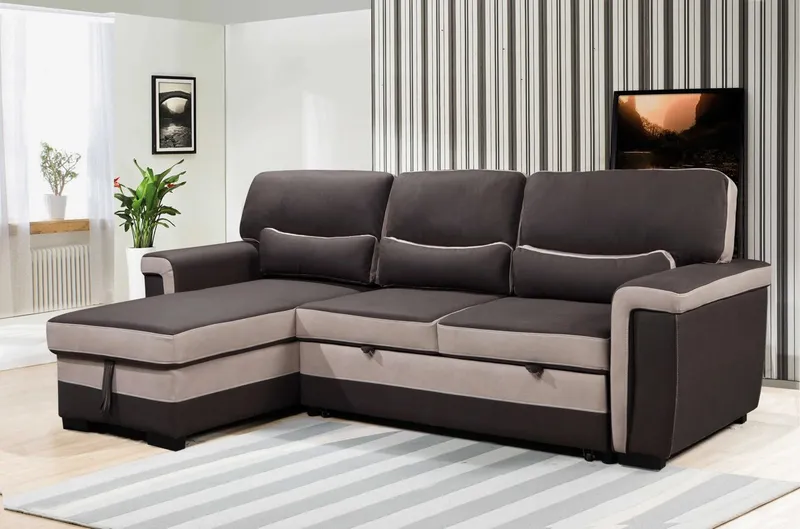 Canapé d’angle convertible réversible 249x152x92 cm