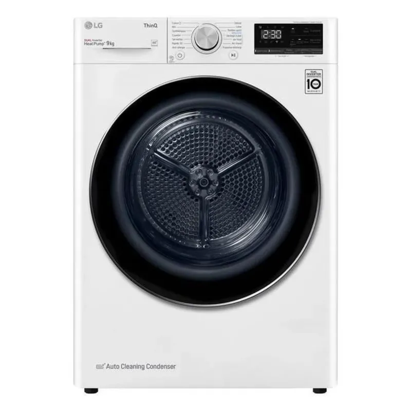 Sèche-linge hublot LG 9 kg pompe à chaleur blanc