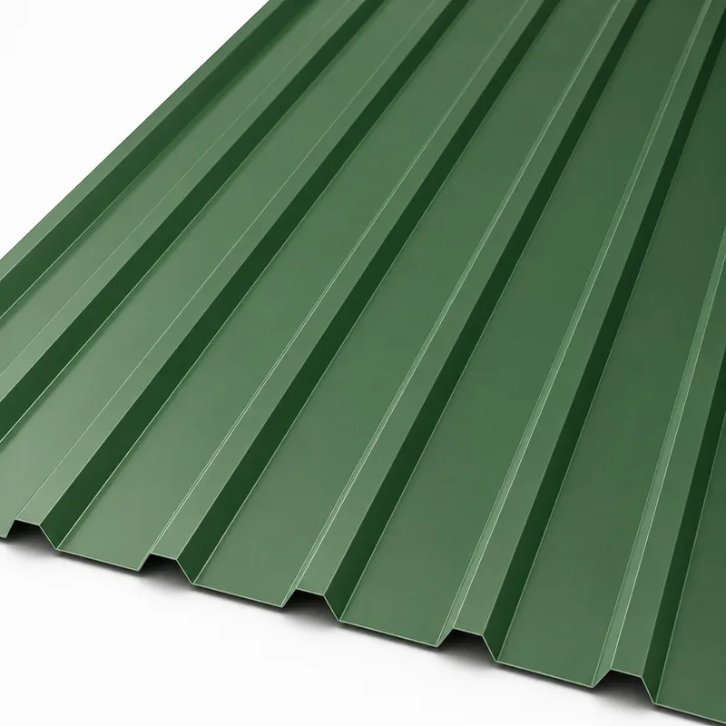 Tole Toiture Nervuree AZ90 0.75X900X5500 Vert