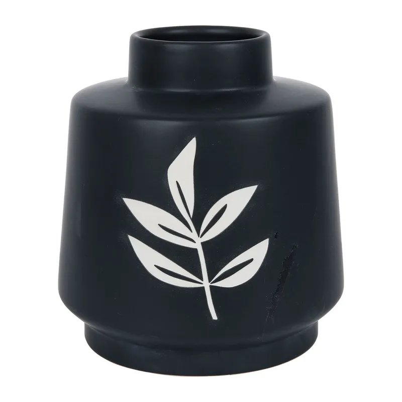 Vase solor jne+noir D16.5XH18