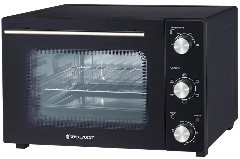 Four électrique posable 31 L avec gril, thermostat, chaleur tournante et minuterie – coloris noir – WOY3119