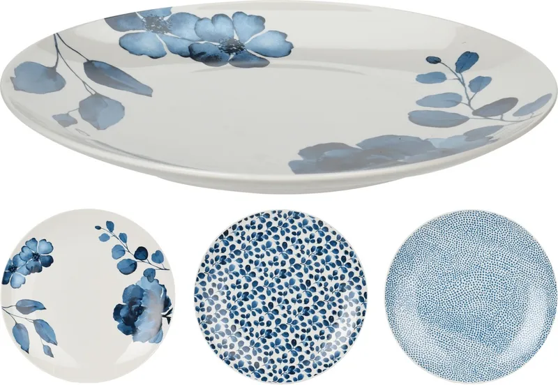 Assiette porcelaine 27X2.5CM 3 assorti