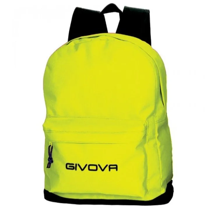 Sac à dos scolaire Givova jaune, 40×32×17 cm, nylon 600D