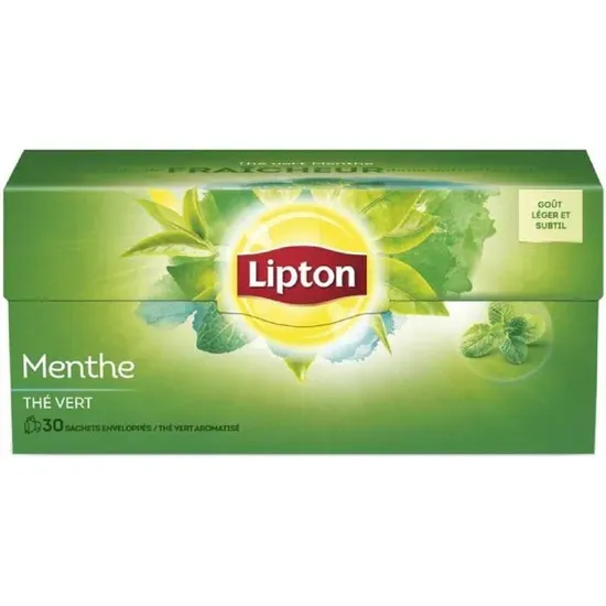 Thé vert à la menthe Lipton 30 sachets