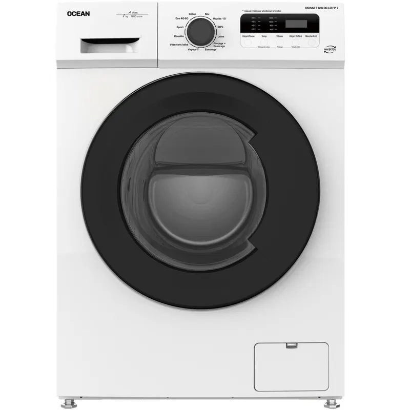 Lave-linge 7 kg Ocean OSWM7126DCLDFP7 Inverter vapeur Blanc
