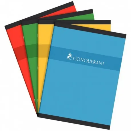 Cahier agrafé Conquérant 7 Seyès 24×32 cm 48 pages 70 g