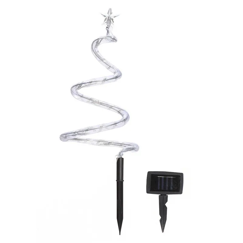 Sapin décoratif spirale solaire 40 LED multicolore