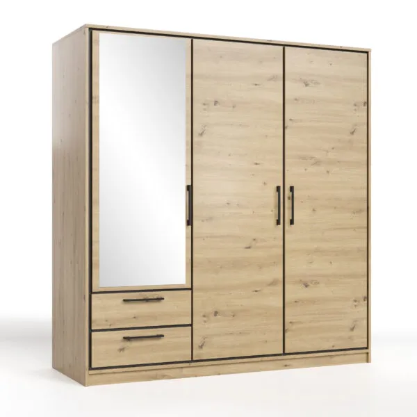 Armoire 3 portes Selim en chêne