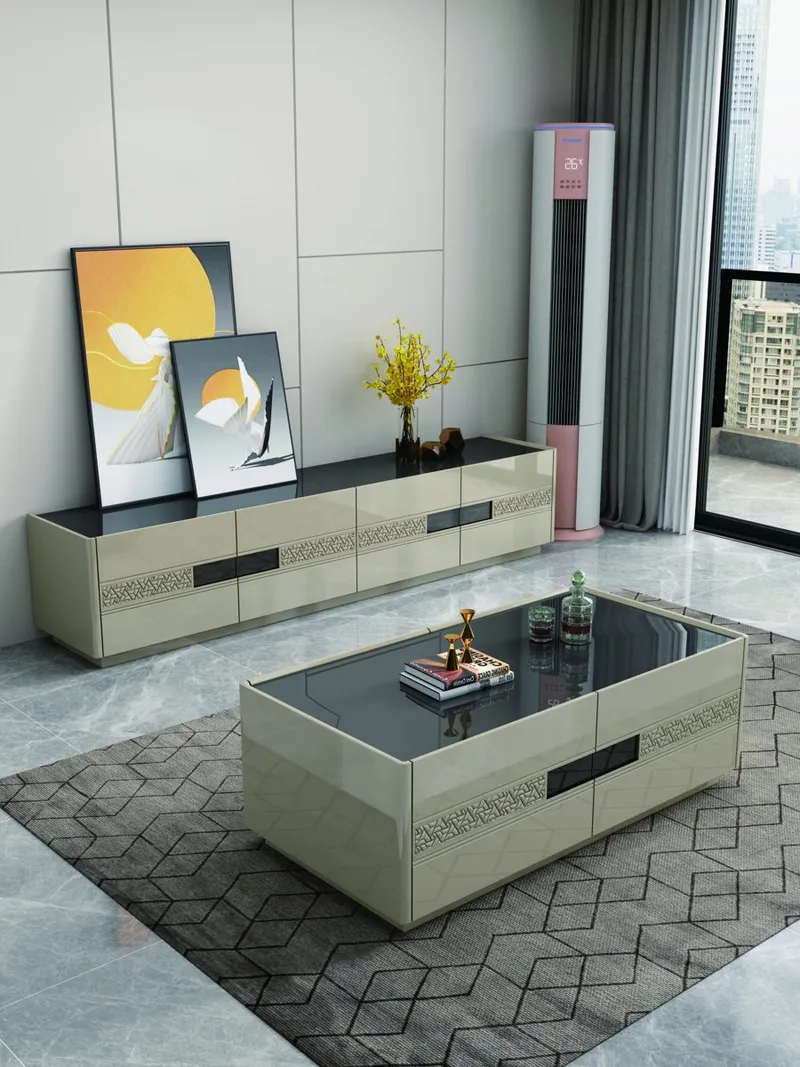 Meuble TV 2 m beige