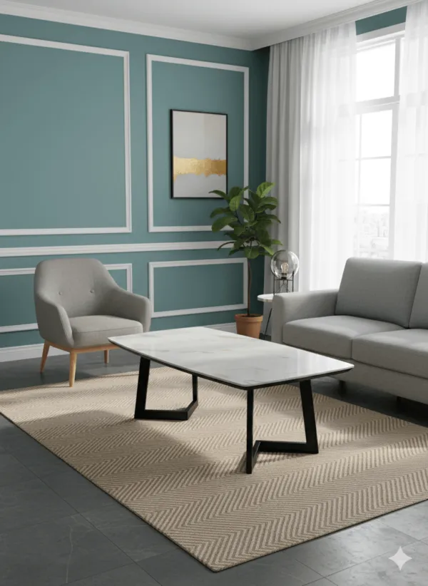 Table basse 602, plateau 110×55 cm, hauteur 47 cm